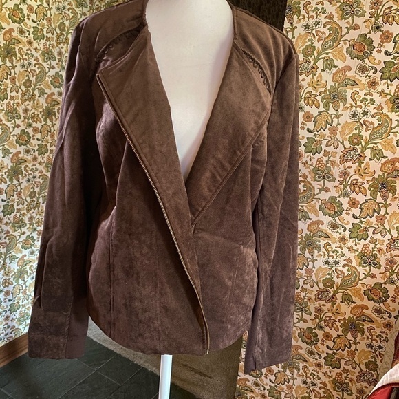 kate & rosy brown fringe western jacket size XL - Picture 1 of 7